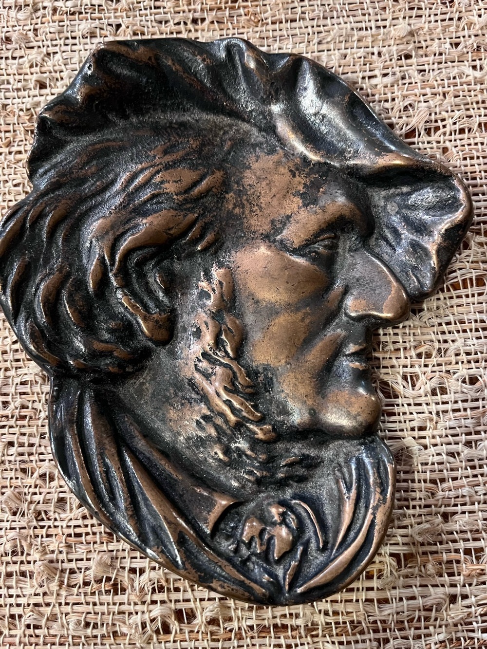 Rare Vintage Cast Iron Bradley & Hubbard figural tray Richard Wagner, Composer